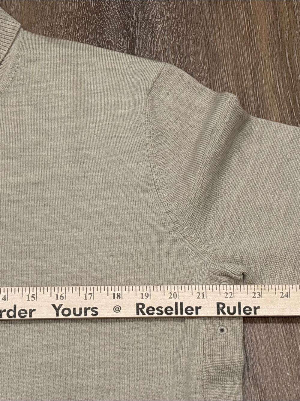 Men's Light Beige Turtleneck Sweater with Elbow Patches - Picture 9 of 12